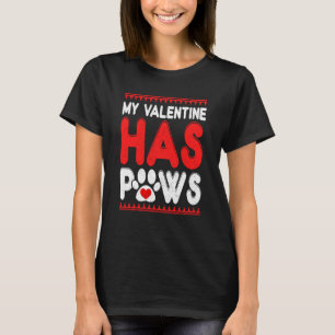 Camiseta Meu Valentim Tem Patinhas Cachorro Gato Animais Di
