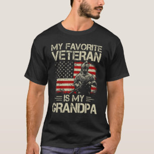 Camiseta Meu Veterano Favorito É Meu Avô Combate Boots Ame