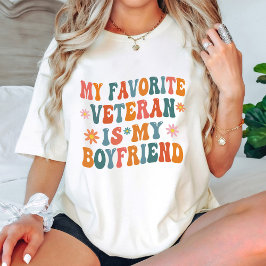 Camiseta Meu Veterano Favorito É Meu Namorado Groovy Branco