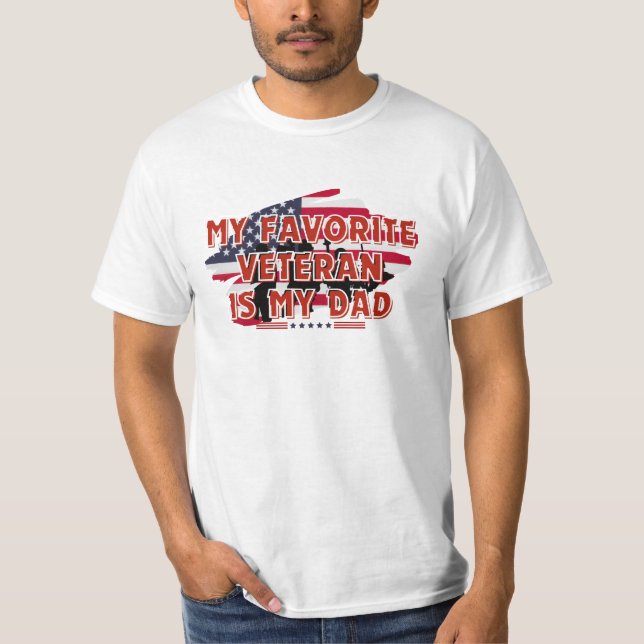Camiseta Meu Veterano Favorito É Meu pai (Frente)