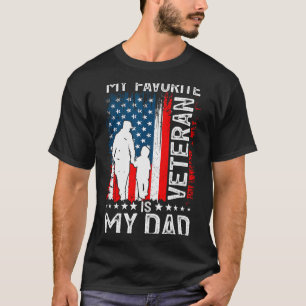 Camiseta Meu Veterano Favorito É Meu Pai Obrigado Veterano
