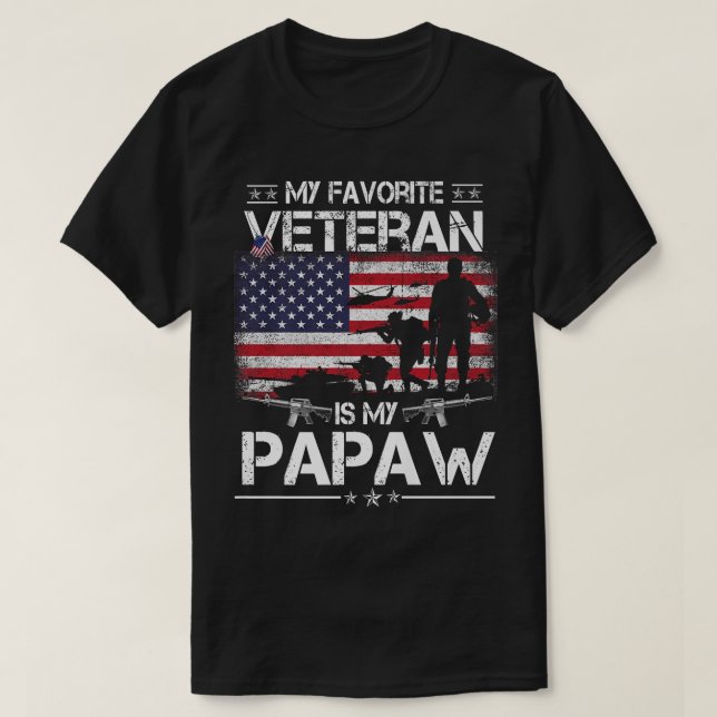 Camiseta Meu Veterano Favorito É Meu Papá - Bandeira Padre  (Frente do Design)