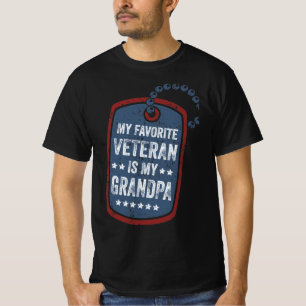 Camiseta meu veterano favorito é meu presente de avô