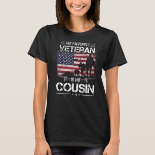 Camiseta Meu Veterano Favorito É Meu Primo Bandeira Veteran