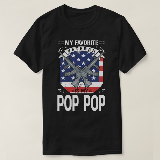 Camiseta Meu Veterano Favorito É Minha Bandeira POP POP (Frente do Design)