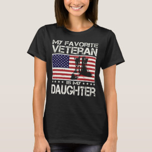 Camiseta Meu Veterano Favorito É Minha Filha E Bandeira Dos