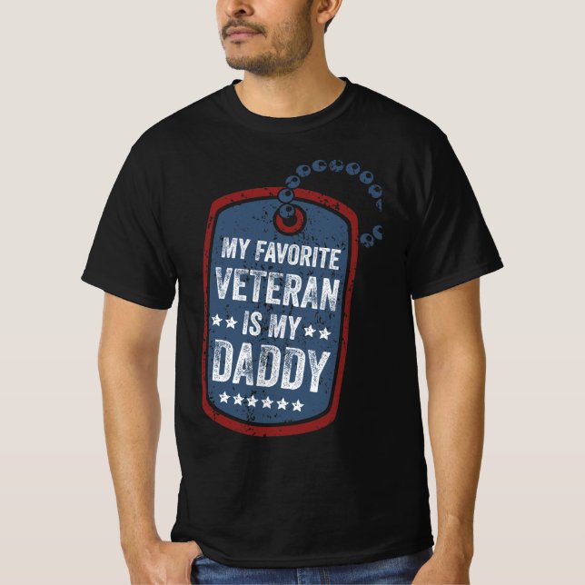 Camiseta meu veterano favorito é minha ideia de presente de (Frente)