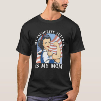 Camiseta Meu Veterano Favorito É Minha Mãe Vet Militar Vete