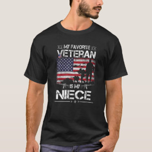 Camiseta Meu Veterano Favorito É Minha sobrinha Bandeira Mã