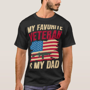 Camiseta Meu Veterano Favorito É O Meu Pai Pai Veteranos Di