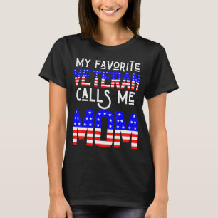 Camiseta Meu Veterano Favorito Me Chama Mãe Veteranos Mãe M