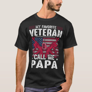 Camiseta Meu Veterano Favorito Me Chame De Dia Veterano PAP