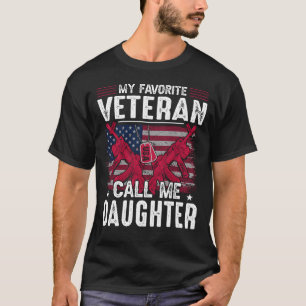Camiseta Meu Veterano Favorito Me Chame De FILHA Veterano