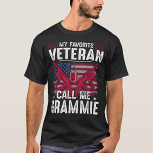 Camiseta Meu Veterano Favorito Me Chame De GRAMMIE Veteran 