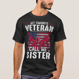 Camiseta Meu Veterano Favorito Me Chame De Irmã Veterano Di
