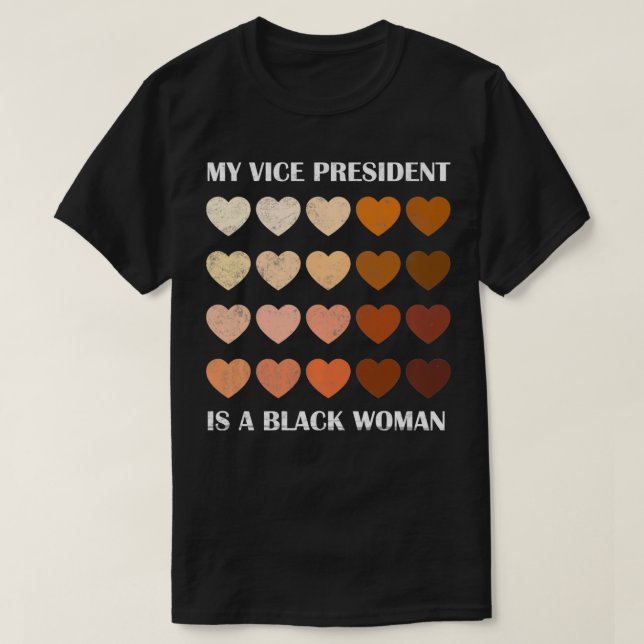 Camiseta Meu Vice Presidente É Uma Mulher Negra Melanina Co (Frente do Design)