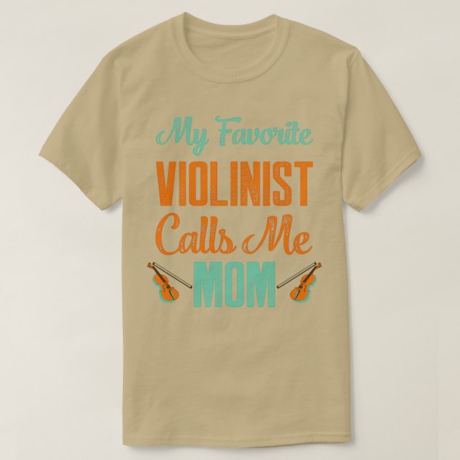 Camiseta Meu Violinista Favorito Me Chama Mãe Violino playe (Frente do Design)
