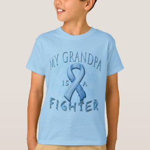 Camiseta Meu vovô é uma luz do lutador - azul