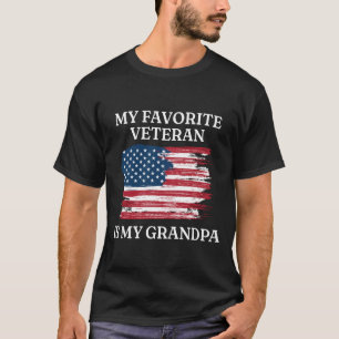 Camiseta Meu Vovô Veterano Favorito Patriótico
