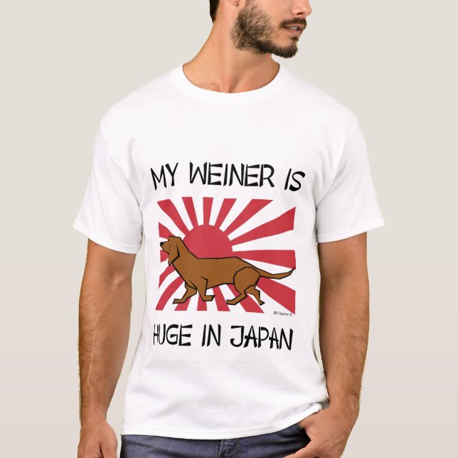 CAMISETA MEU WEINER É ENORME NO T DE JAPÃO (Frente)