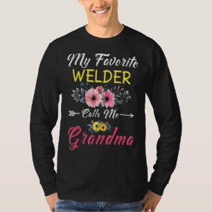 Camiseta Meu Welder Favorito Me Chama De Vovó Flores Mãe