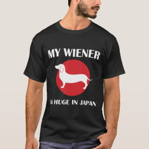 Camiseta Meu Wiener É Enorme No Japão Dachshund