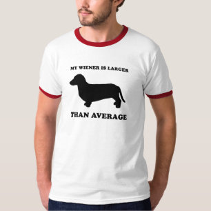 Camiseta Meu wiener é maior do que a média