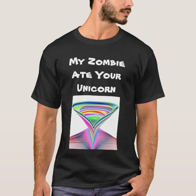 Camiseta Meu zombi comeu seu unicórnio (Frente)