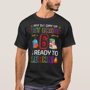 Camiseta Meus 1rua de 1rua de classe, tenho 6 anos e estou