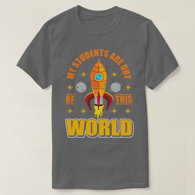 Camiseta Meus Alunos Estão Fora Deste Professor Espacial Mu (Frente do Design)