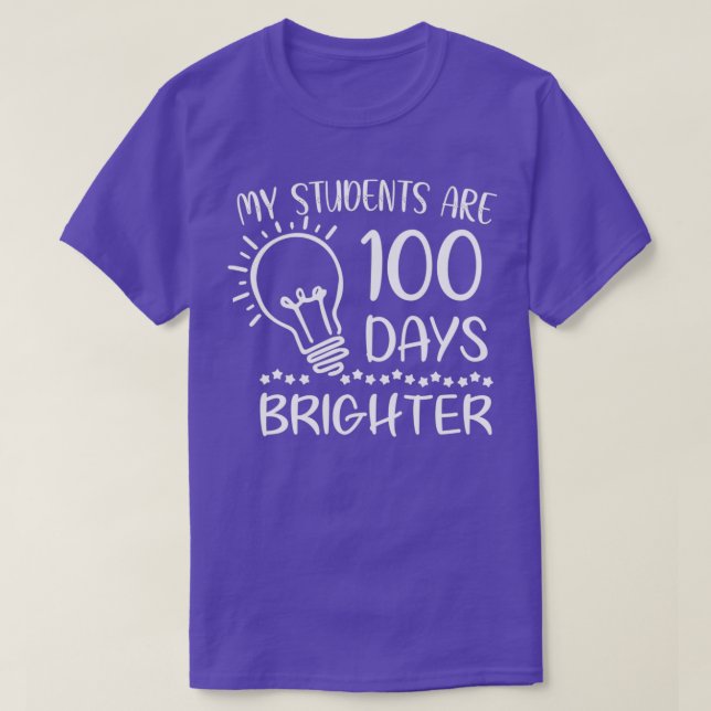 Camiseta Meus alunos são 100 dias de presente mais brilhant (Frente do Design)