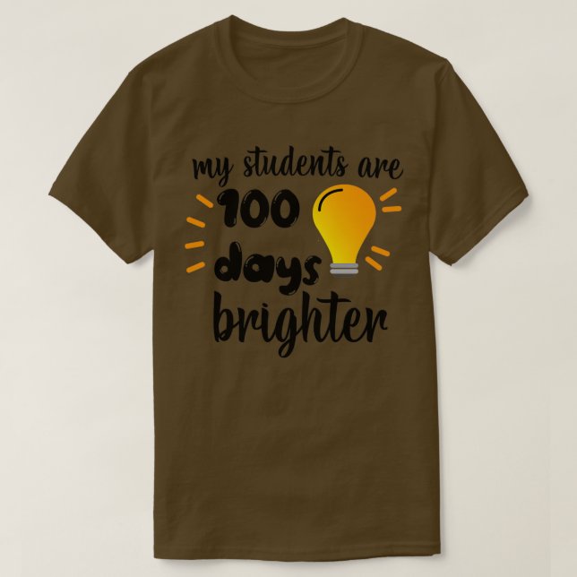 Camiseta Meus Alunos São 100 Dias Mais Brilhantes 3 (Frente do Design)