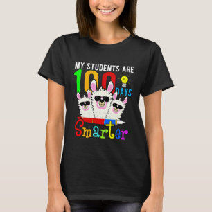 Camiseta Meus Alunos São 100 Dias Mais Inteligentes Lhama 1