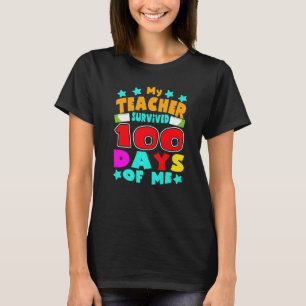 Camiseta Meus alunos sobreviveram a 100 dias de meu curso d