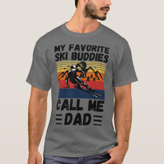 Camiseta Meus Amigos de Esqui Favoritos Me Chamam De Pai De