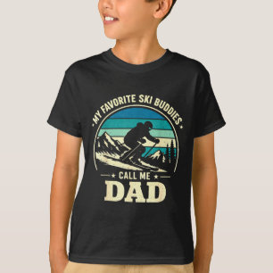 Camiseta Meus Amigos De Esqui Favoritos Me Chamam De Pai Es