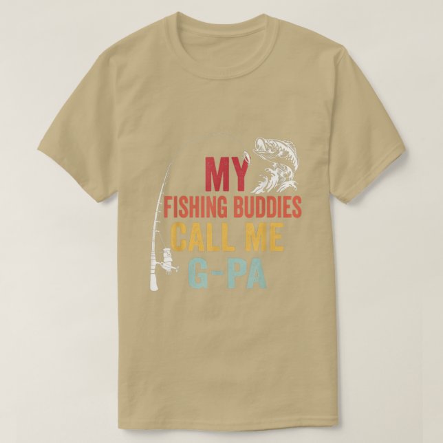 Camiseta Meus Amigos de Pesca Favoritos Me Chamam de GPa Fi (Frente do Design)