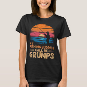 Camiseta Meus Amigos de Pesca Me Chamam de Grumps Retro Vin