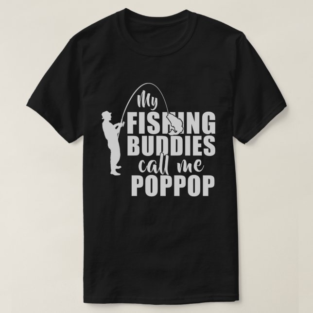 Camiseta Meus Amigos De Pesca Me Chamam De Presentes De Pop (Frente do Design)