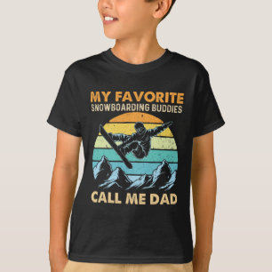 Camiseta Meus Amigos Favoritos De Snowboard Me Chamam De Pa
