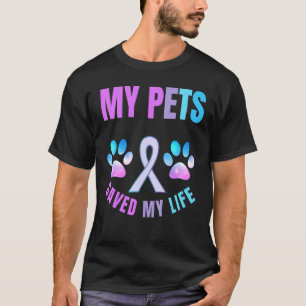 Camiseta Meus Animais Salvou Minha Vida Prevenção Suicida E