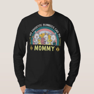 Camiseta Meus Bunnies Favoritos Me Chamam De Família De Mam