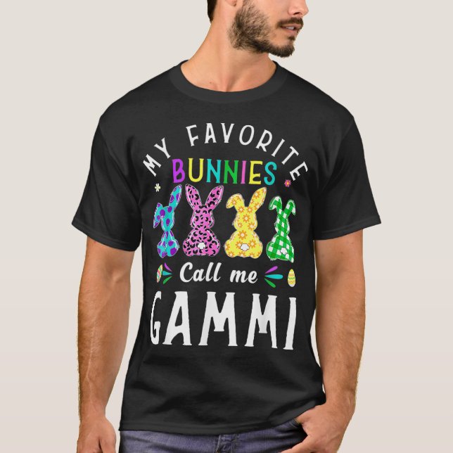 Camiseta Meus Bunnies Favoritos Me Chamam De Gammi Bunny Eg (Frente)
