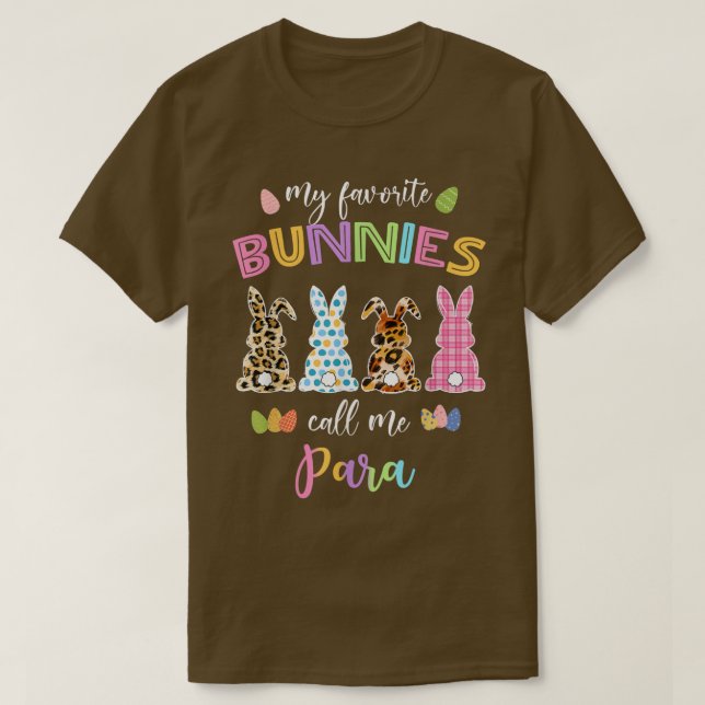 Camiseta Meus Bunnies Favoritos Me Chamam De Leopa Paraprof (Frente do Design)