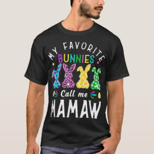 Camiseta Meus Bunnies Favoritos Me Chamam De Mamaw Bunny Eg