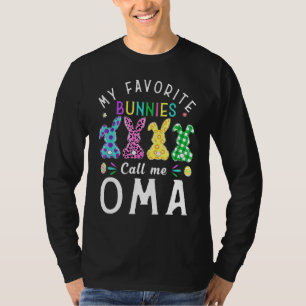 Camiseta Meus Bunnies Favoritos Me Chamam De Oma Bunny Egg