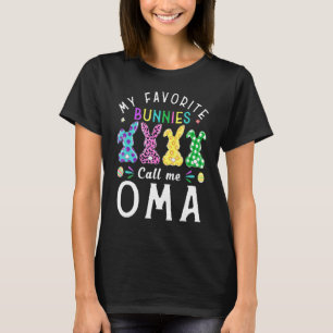 Camiseta Meus Bunnies Favoritos Me Chamam De Oma Bunny Egg