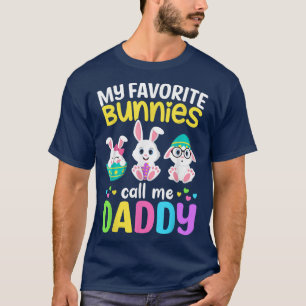 Camiseta Meus Bunnies Favoritos Me Chamam De Pai Pai Coelho