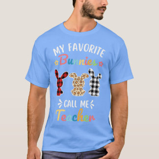 Camiseta Meus Bunnies Favoritos Me Chamam De Professor Leop