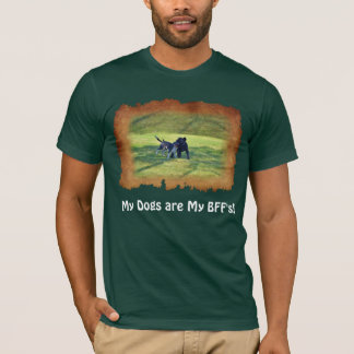 Camiseta Meus cães são do meu melhor amigo!